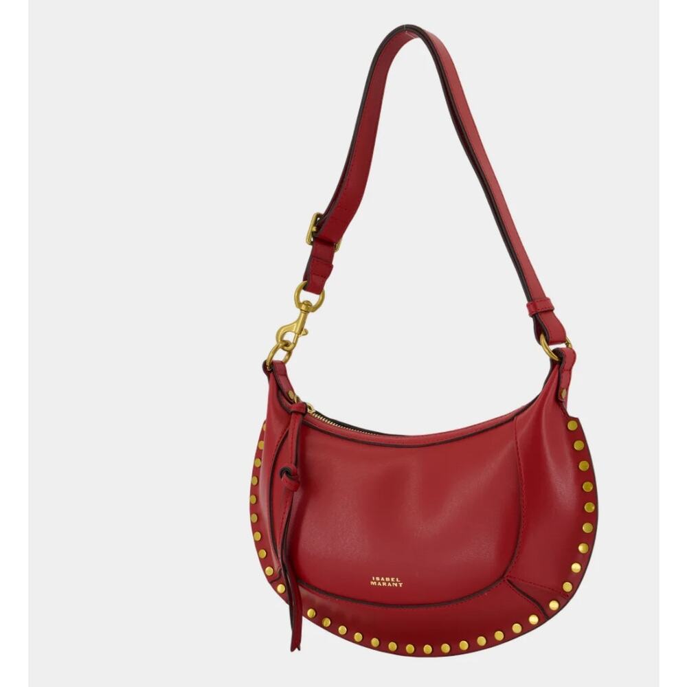 Oskan Moon Shoulder Bag - Isabel Marant - Leather - Red - Picture 10 of 10